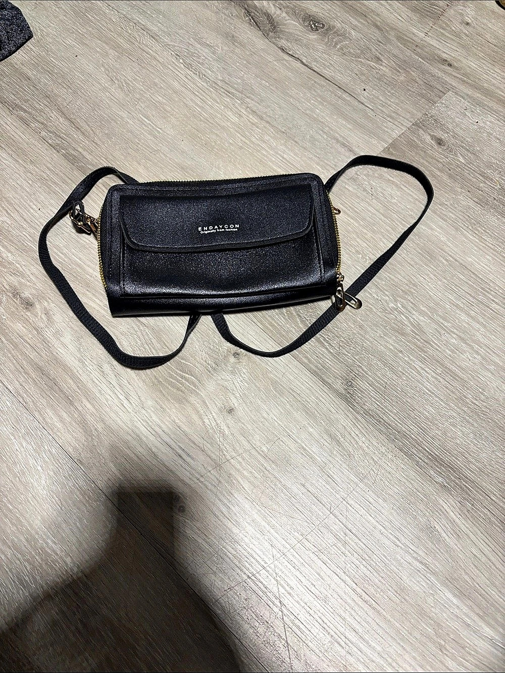 ENDAYCON Crossbody Wallet Phone Bag Black Crossbody Bag